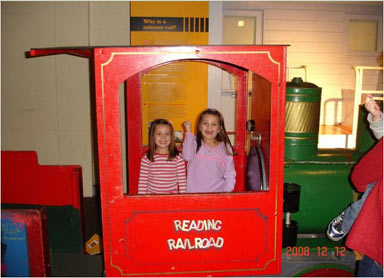 Ashlynn and Autumn Riding the Polar Express to find Santa