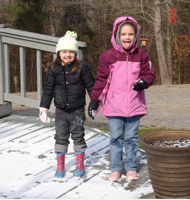 First Snowfall 1/2" and schools were closed.