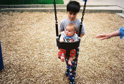 Gramma's guiding hand "Not too fast now"