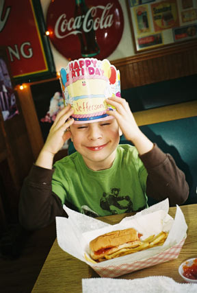 Jake 6th Bday at Happy Jack's for Lunch