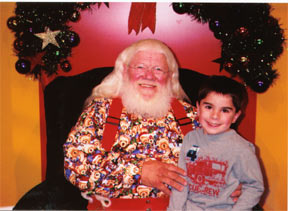 Jake and Santa....I want ALL the Transformers, the big remote control dinosaur, and.......