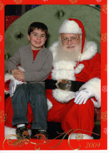 First year he wasn't hesitant to see Santa