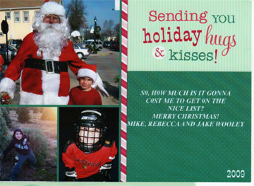 Jake met Santa on the Street in McHenry before their annual Holiday Parade