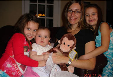 The Kepley Girls - Ashlynn, Amber, Mom and Autumn xmas 08
