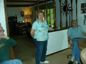 Mary Lynn, John and Ken at  Memorial Barbeque for Roger