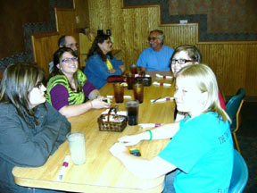 Mattie's friend, Mattie, Otto, Sue, Allan, and 2 more of Mattie's Friends