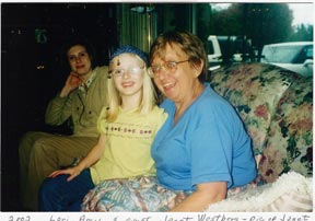 Lori, Amy V and Aunt Janet Westberg